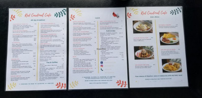 Red Cardinal Cafe menu