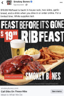 Smokey Bones BBQ & Grill food