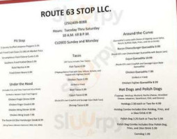 Route 63 Stop menu