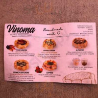 Vinoma Tapas Argentinas menu