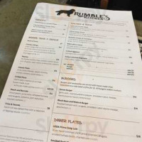 Rumble's Bistro menu