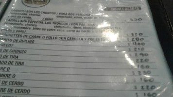 Los Troncos menu