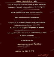 Le Dompierrois menu