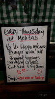 Melita's Cafe menu