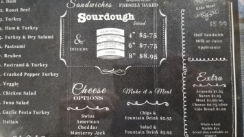 Sourdough Co menu