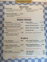 Legends Pizza Family menu