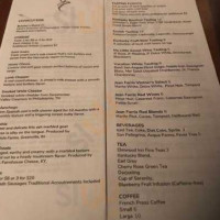 Jean Farris Winery Bistro menu