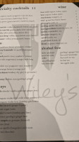 Wiley's Downtown Bistro menu