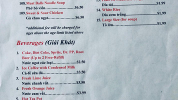 Asia Place menu