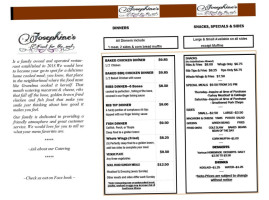 Gina’s Soulfood menu