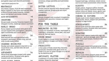 La Stella Trattoria menu