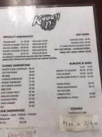 Kenney D's Chicago Style Sandwiches menu