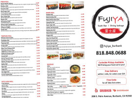 Mt Fuji Sushi Rolls menu