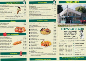 Leo's Cafetaria menu