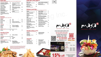 Masa Asian Cuisine menu