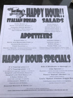 Sardina's Italian Restaurant Bar menu