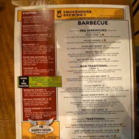 Smokehouse Brewing Company menu