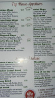 Tap House menu