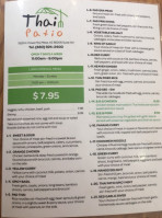 Thai Patio menu