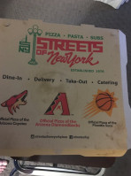 Streets Of New York menu