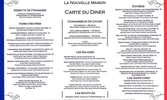 La Nouvelle Maison menu