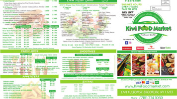 Kiwi Food Market menu