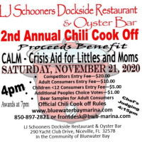 L J Schooners Dockside menu