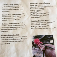 Rhody Hen Cafe menu