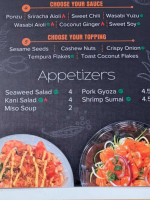 Smilefin Poke menu