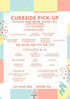 Cole's Cakery menu