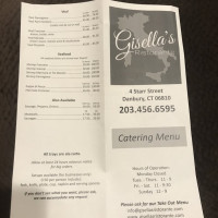 Gisella's menu