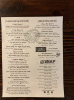 Snap Custom Pizza Salads menu