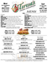 Teresa's Italian Deli menu