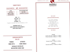 Fragole menu