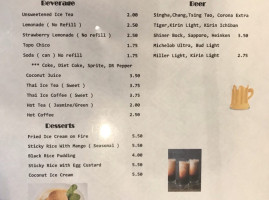 Muangthai Thai menu