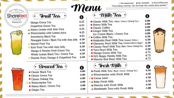 Sharetea menu