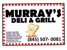 Murray's Deli Grill menu