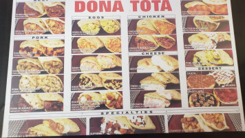 Gorditas Dona Lula menu