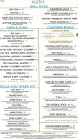 Ciccio's Water menu