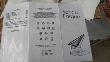 Del Parque menu