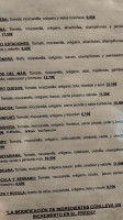 Pizzeria Sam menu