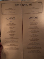 Cw's Gin Joint menu