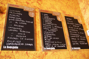 La Bodega menu