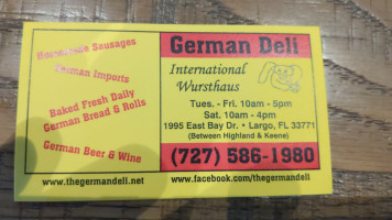 German Deli/jägerstüble menu