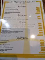 Le Diapason menu