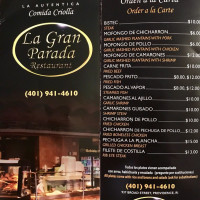 La Gran Parada menu