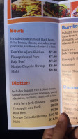 Tropicali Food Truck menu