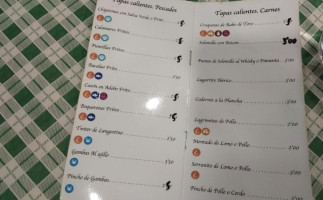 Mesón Los Cuñados menu