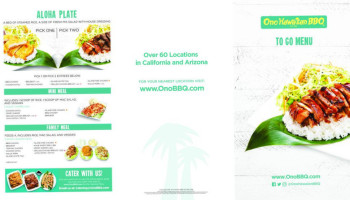 Ono Hawaiian Bbq menu