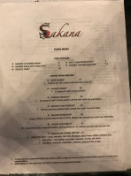 Sakana menu